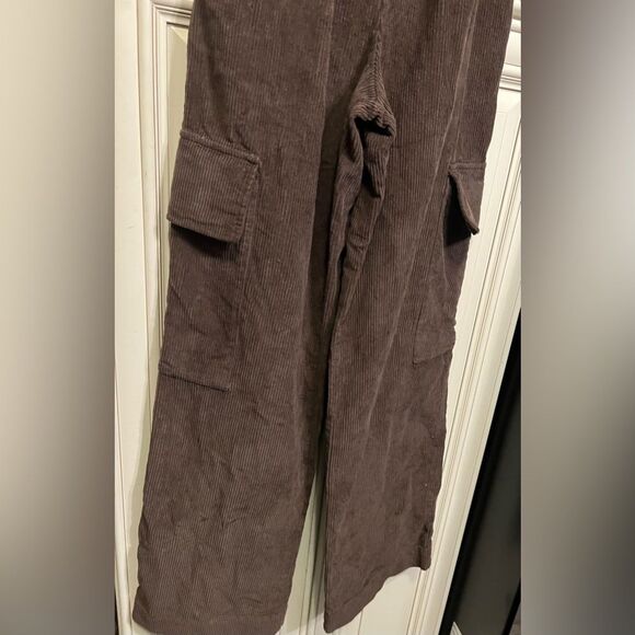 ASOS DESIGN drapey wide leg pants brown Sz 2 - Picture 6 of 9